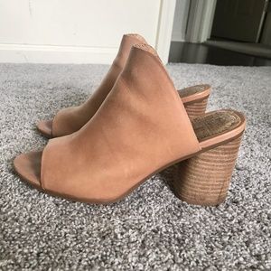 Cognac Heel Mules Sz 7.5